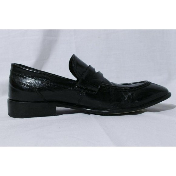 Paolo Iantorno Men\'s Black Eel Skin Penny Loafer 9 main image 8